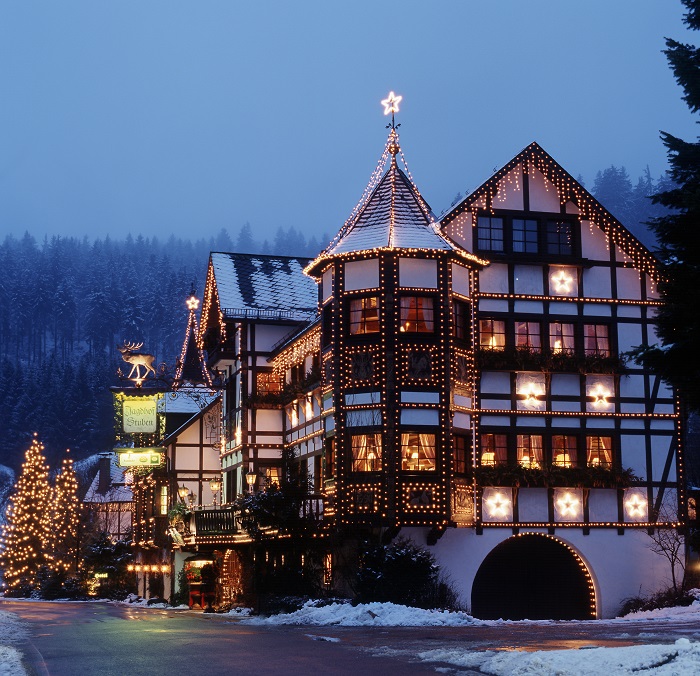 Das Hotel Jagdhof Glashütte in Bad Laasphe im Lichtermee