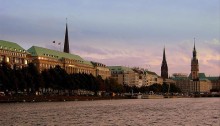 Alstersee bzw. Binnenalster in der Hansestadt Hamburg