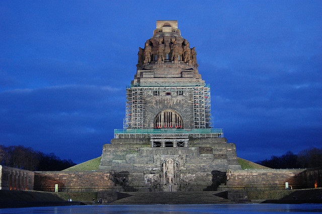 Imposantes Völkerschlachtdenkmal in Leipzig / Sachsen